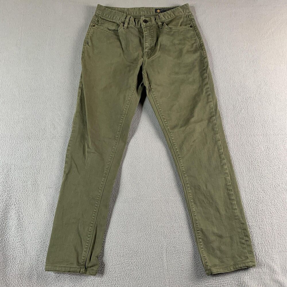 Roark HWY 133 Denim Jeans Mens 30x28 Green Standard Slim Fit Stretch Casual